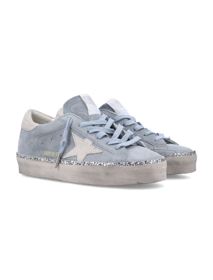 Golden Goose Hi Star Muted Blue Suede Low-Top Sneakers