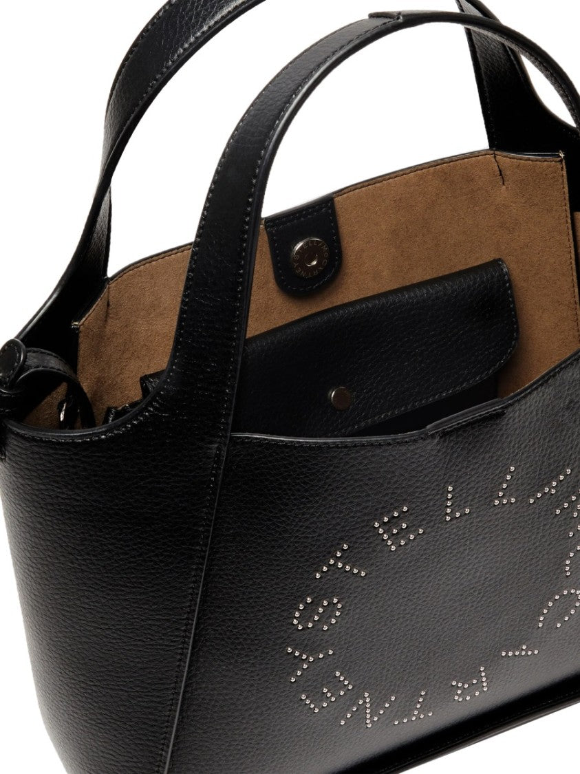 Stella Mccartney Circular Perforated Logo Textured Tote Bag