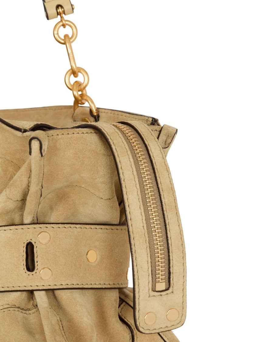 Balmain Structured Belt Detail Top-Handle Bag