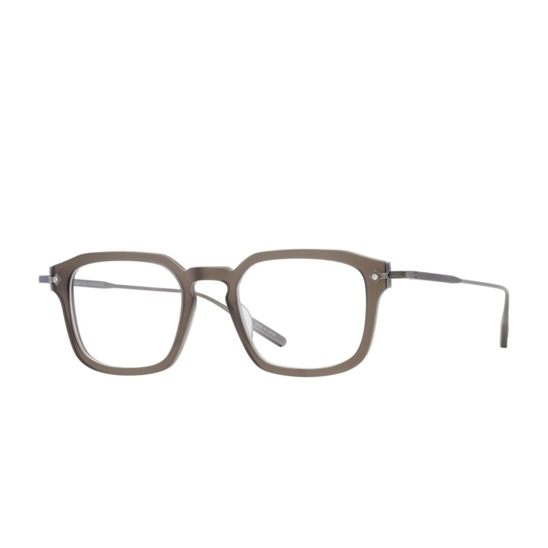 Barton Perreira Nolan Modern Square Frame Eyeglasses With Metallic Temples