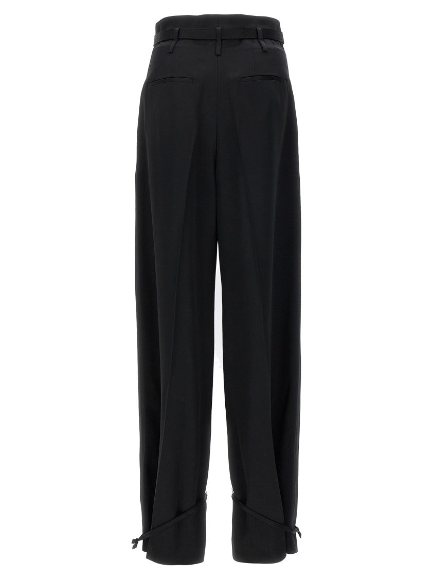 Jil Sander High-Waisted Tailored Trousers With Adjustable Ankle Straps