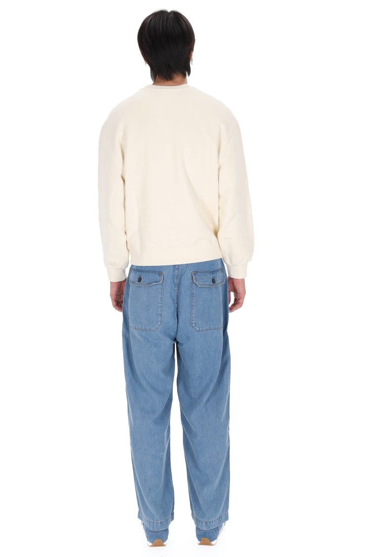 Maison Kitsuné Maison Kitsuné Paris Embroidered Cotton Sweatshirt
