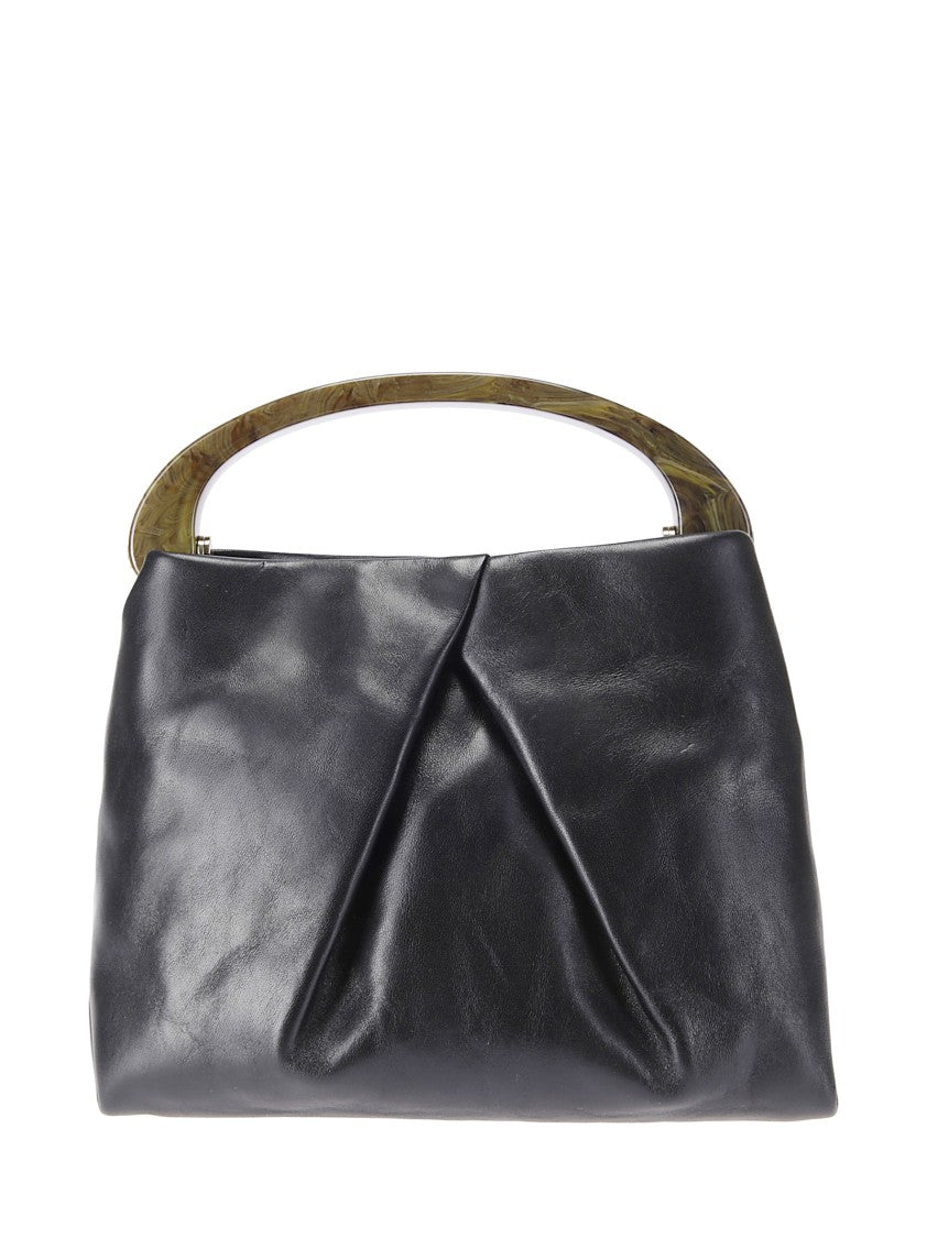 Dries Van Noten Twisted Design Top Handle Handbag