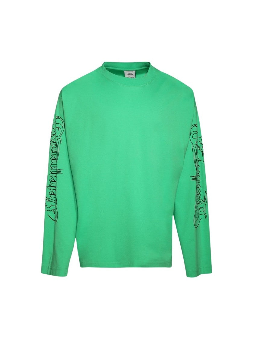 Vetements Printed Metal Longsleeve Tee Neon Green
