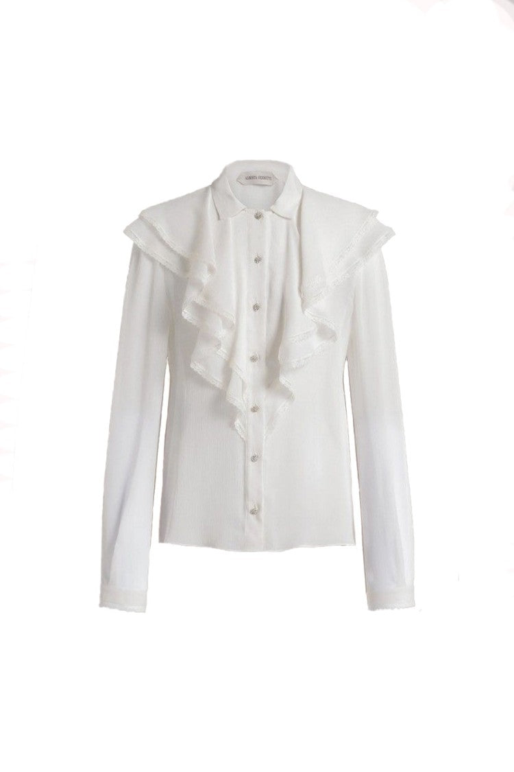 Alberta Ferretti Black Silk Blouse