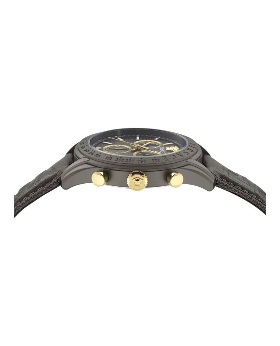 Versace Chrono Master Leather Watch
