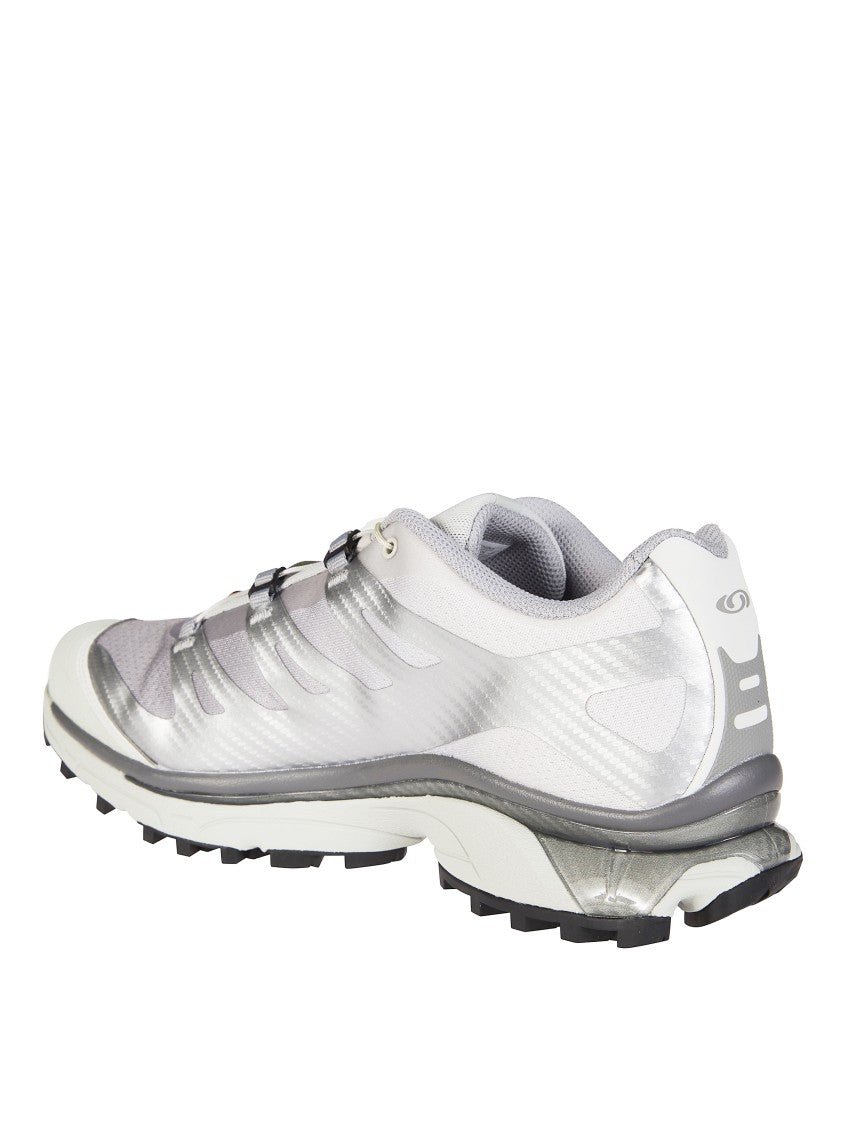 Salomon White Mesh Synthetic Overlay Sneakers