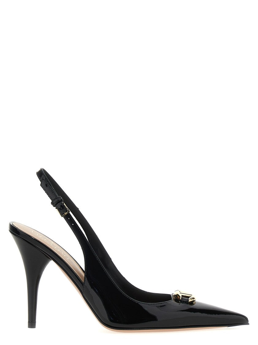 Valentino Garavani ‘Vlogo The Bold Edition’ Patent Leather Slingbacks