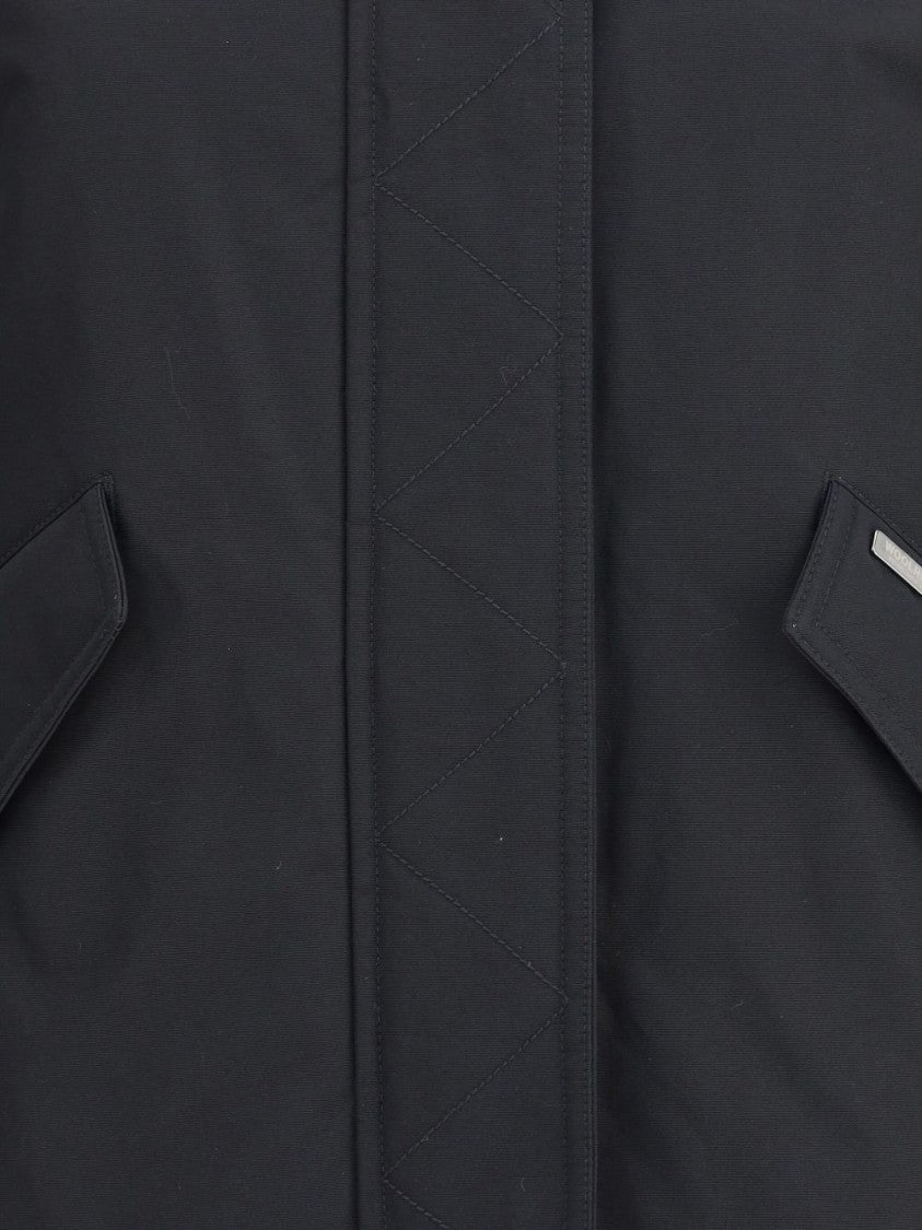 Woolrich Black Jacket With Hood