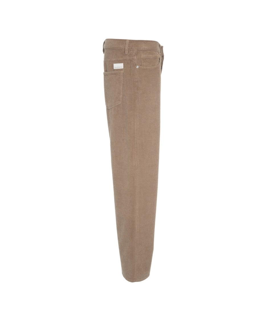 Nine In The Morning Wide-Leg Corduroy Trousers With Classic Five-Pocket Design