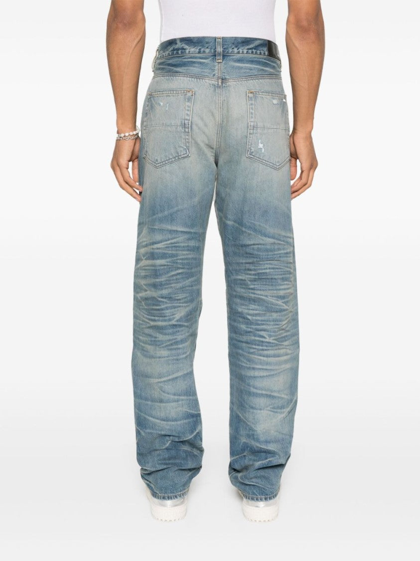 Amiri Relaxed Fit Blue Denim Jeans