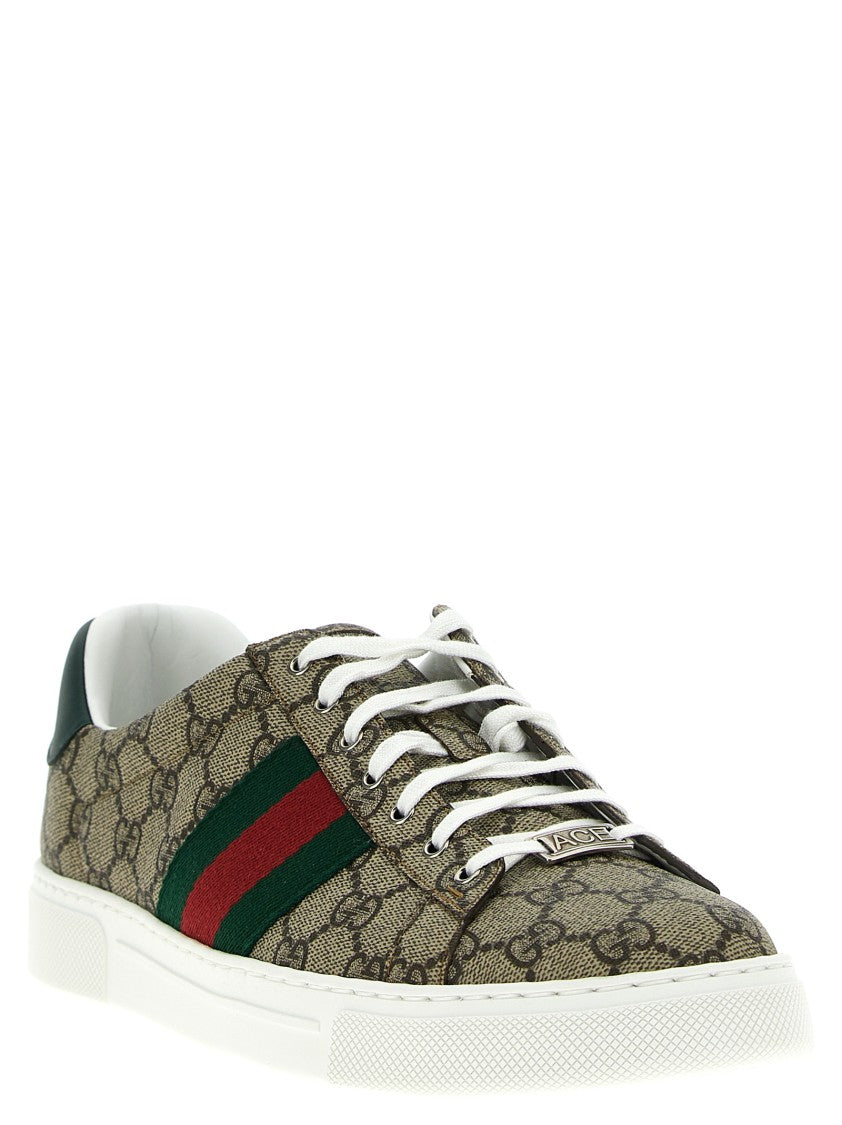 Gucci Low-Top Sneakers In Gg Supreme Fabric