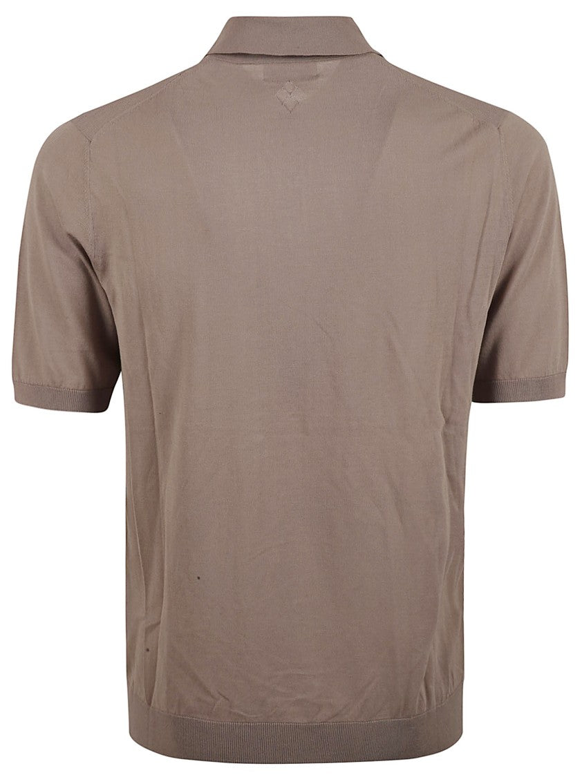 Ballantyne Classic Short-Sleeved Polo With Buttoned Placket