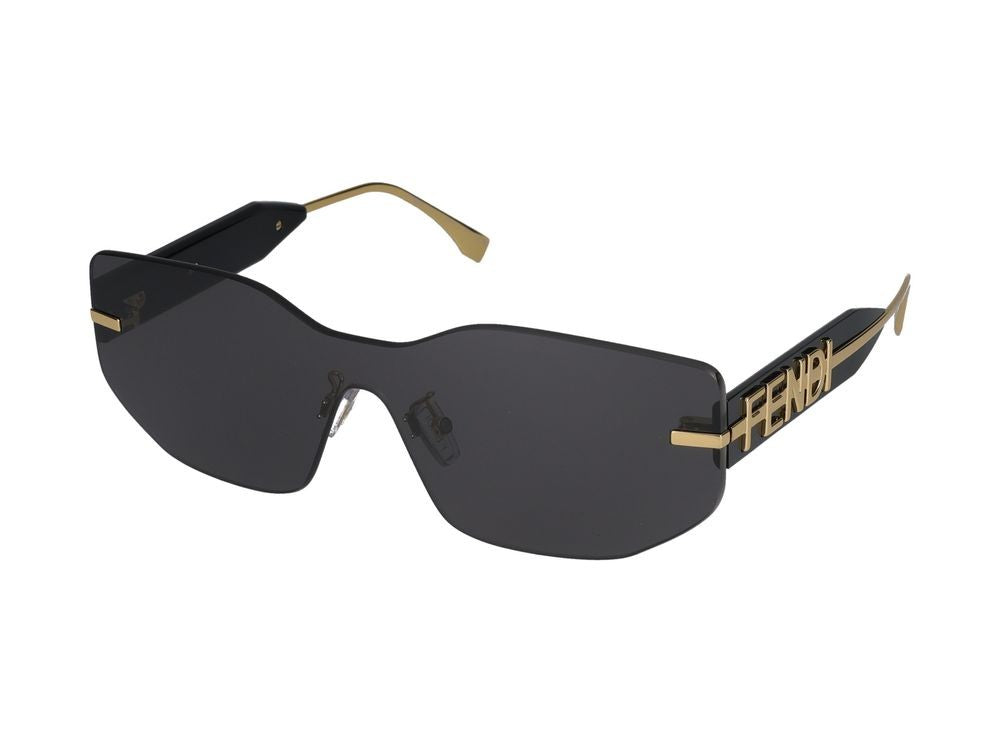 Maison Fendi Gold Fe40066u Geometric Sunglasses