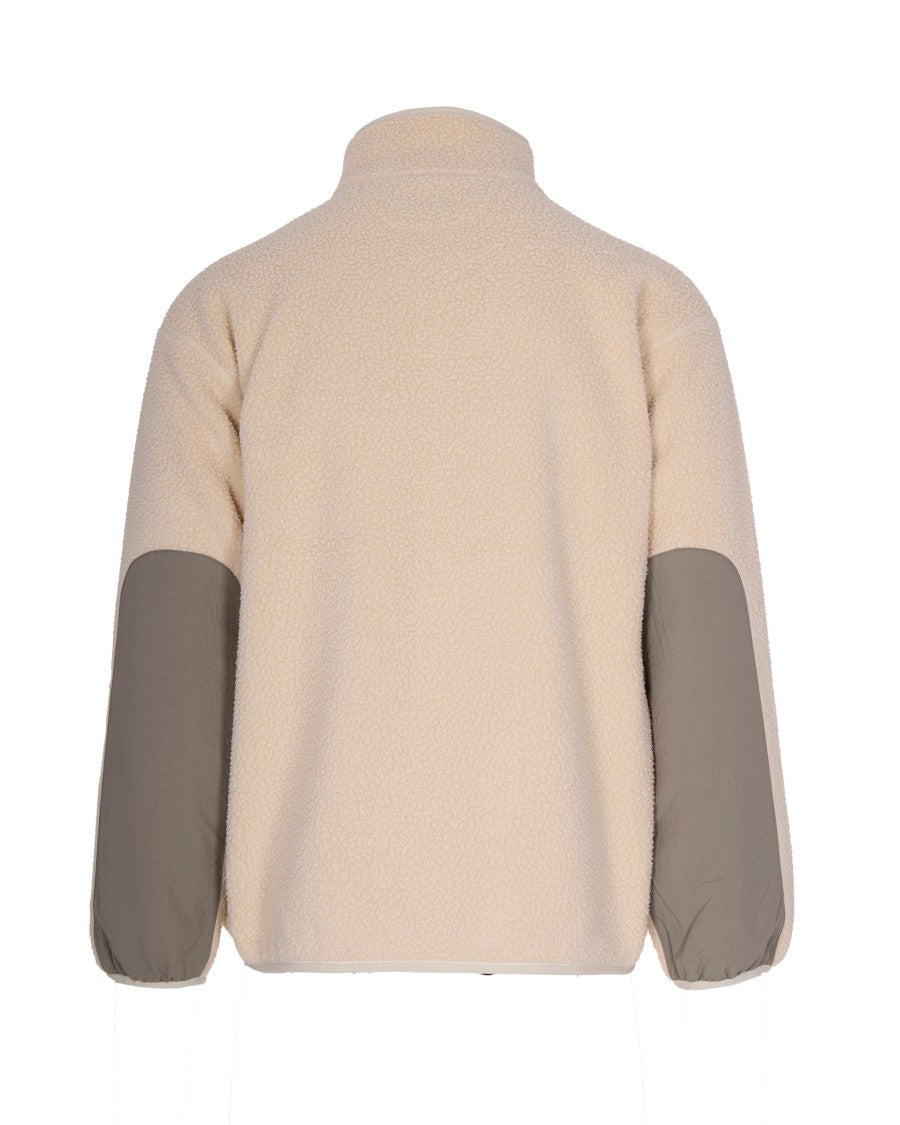Maison Kitsuné Relaxed Fit Ecru Fleece Jacket