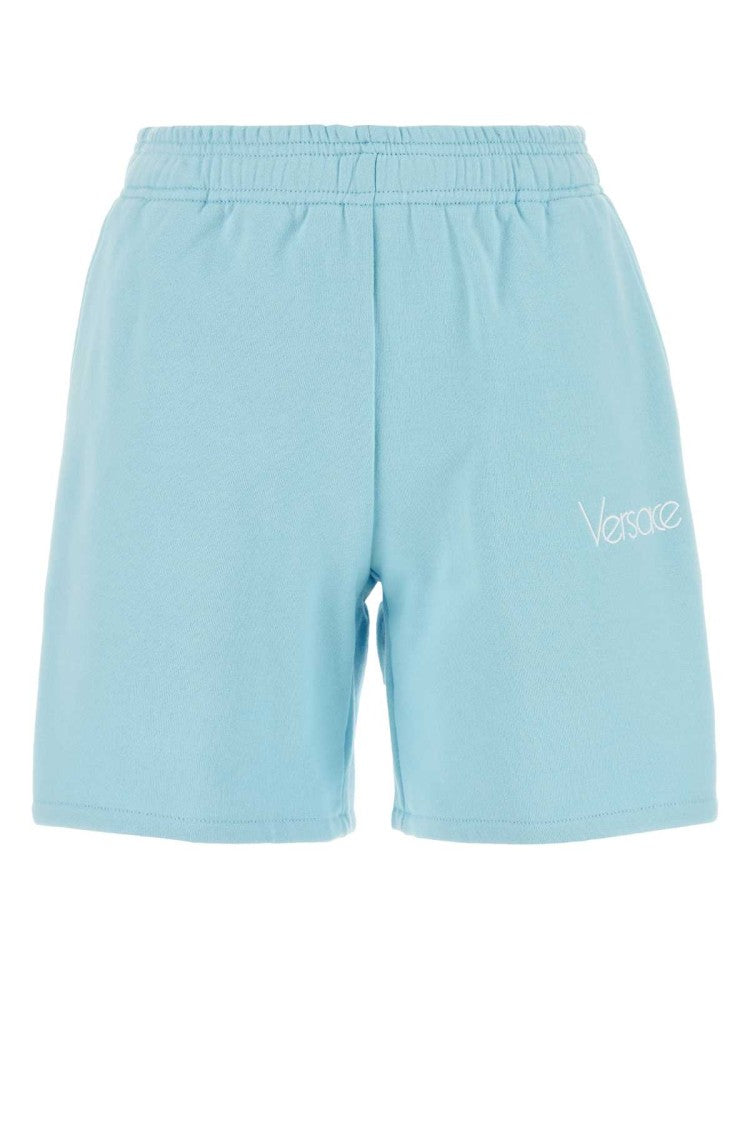 Versace Light-Blue Cotton Shorts