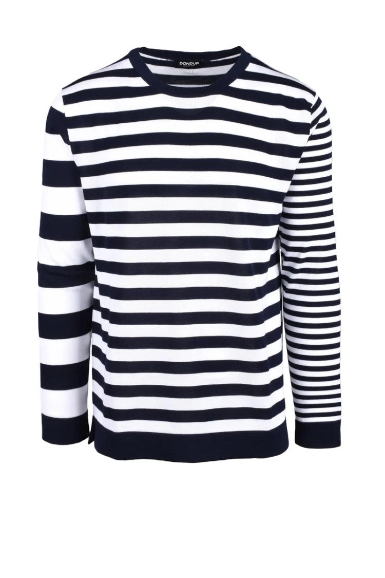 Dondup Cotton Pullover Sweater With Striped Pattern