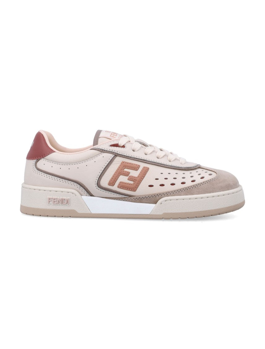 Fendi Fendi Match Sneakers With Leather Upper And Logo Accents