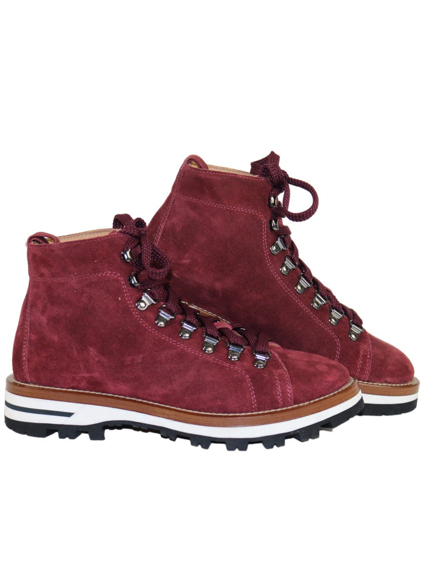 Monpiz Burgundy Falcade Suede Ski Snow Boots