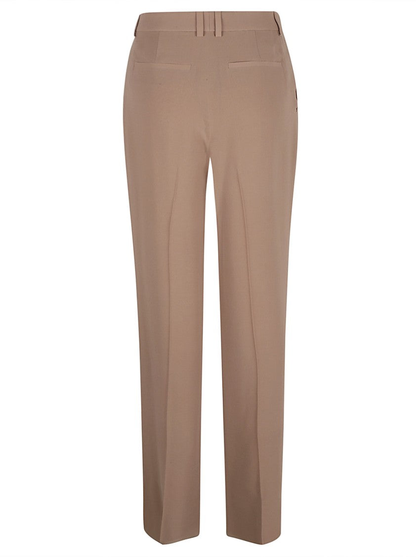 Saint Laurent Tailored Silk Trousers With Subtle Pleats