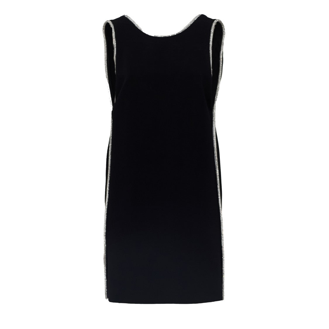 Sportmax Talco Jewel Trim Deep V-Back Viscose Mini Dress