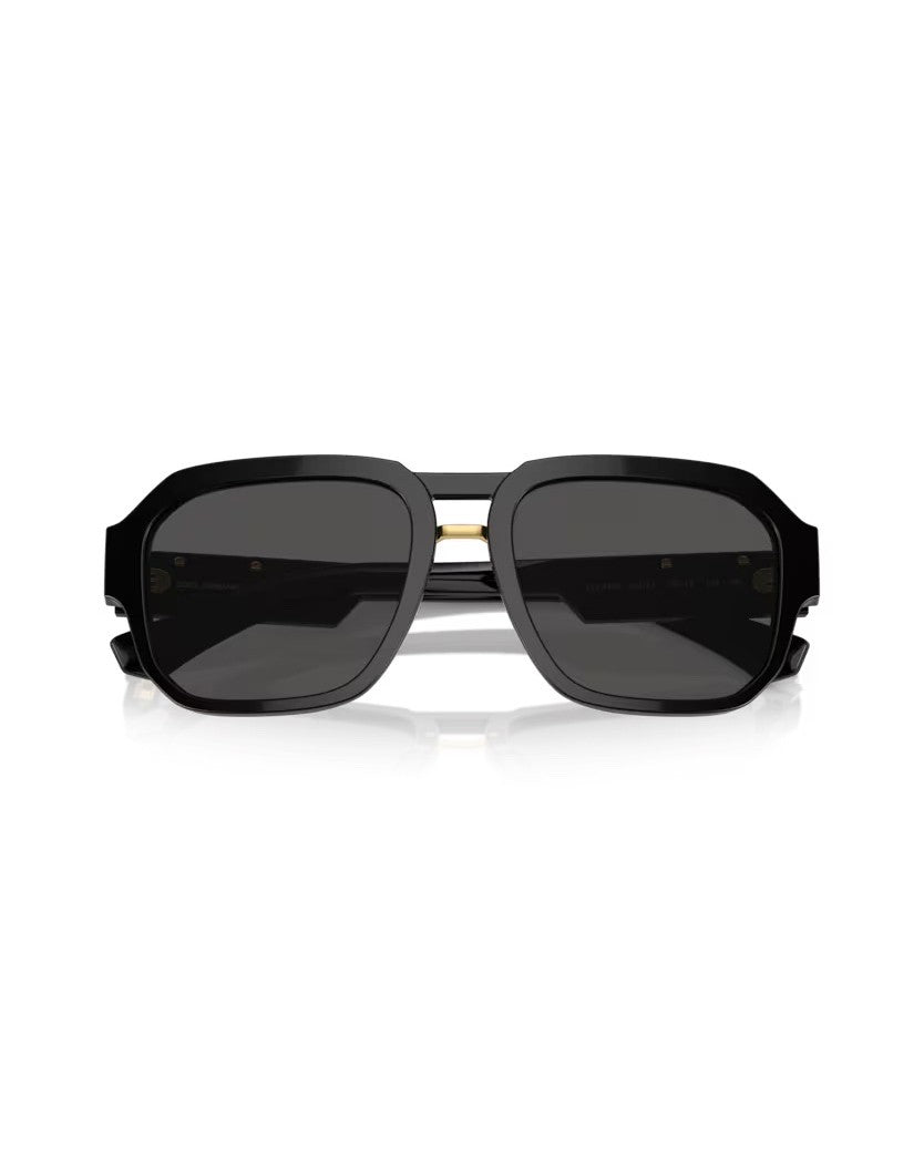Dolce & Gabbana Pilot Sunglasses With Gleaming Logo Accents