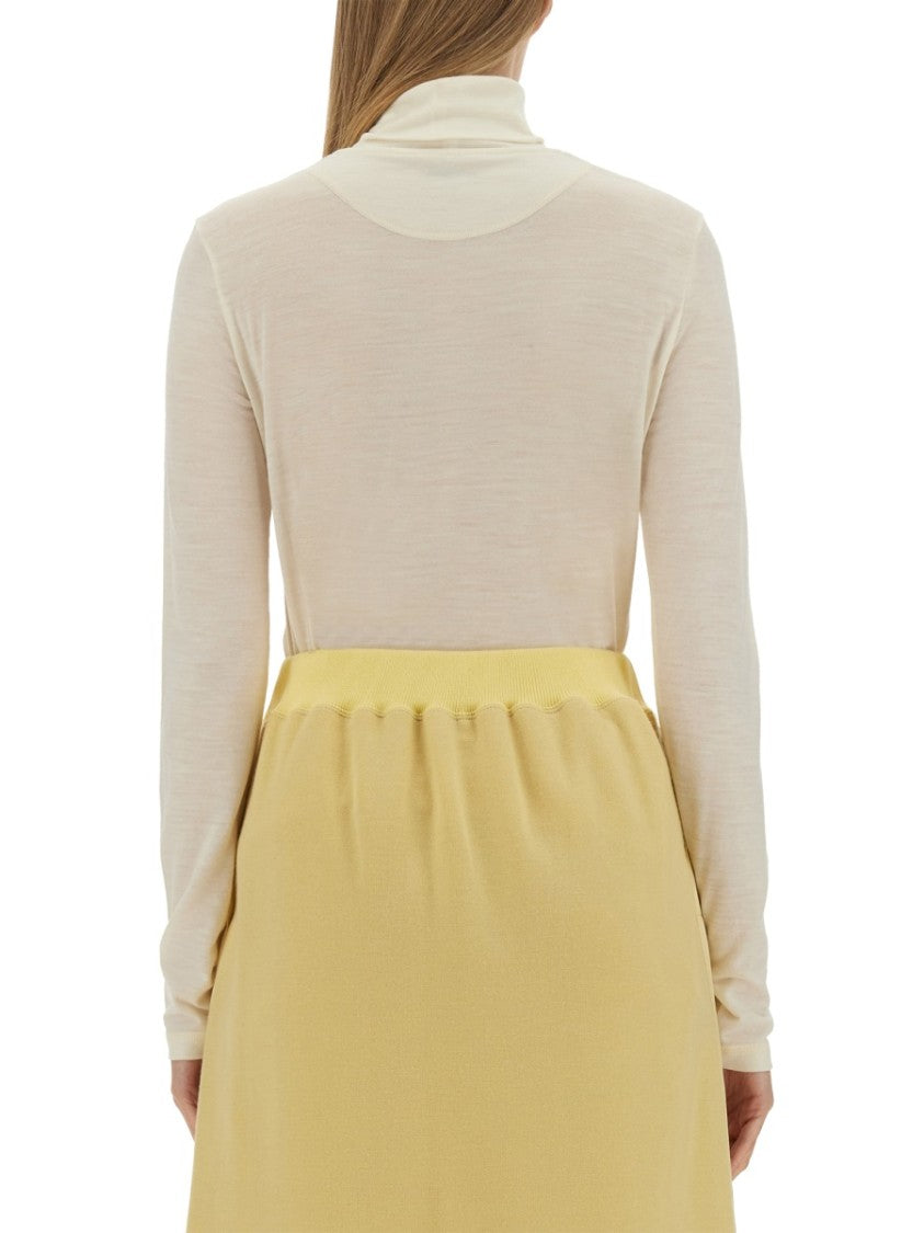 Jil Sander Slim-Fit Turtleneck Shirt With Subtle Sheen