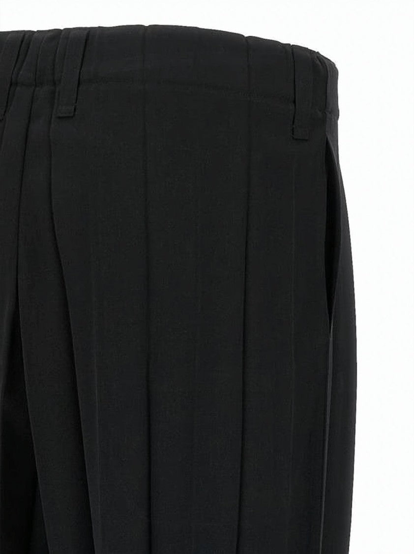 Homme Plissé Issey Miyake Wide-Leg Pants With Vertical Pleats And Structured Design