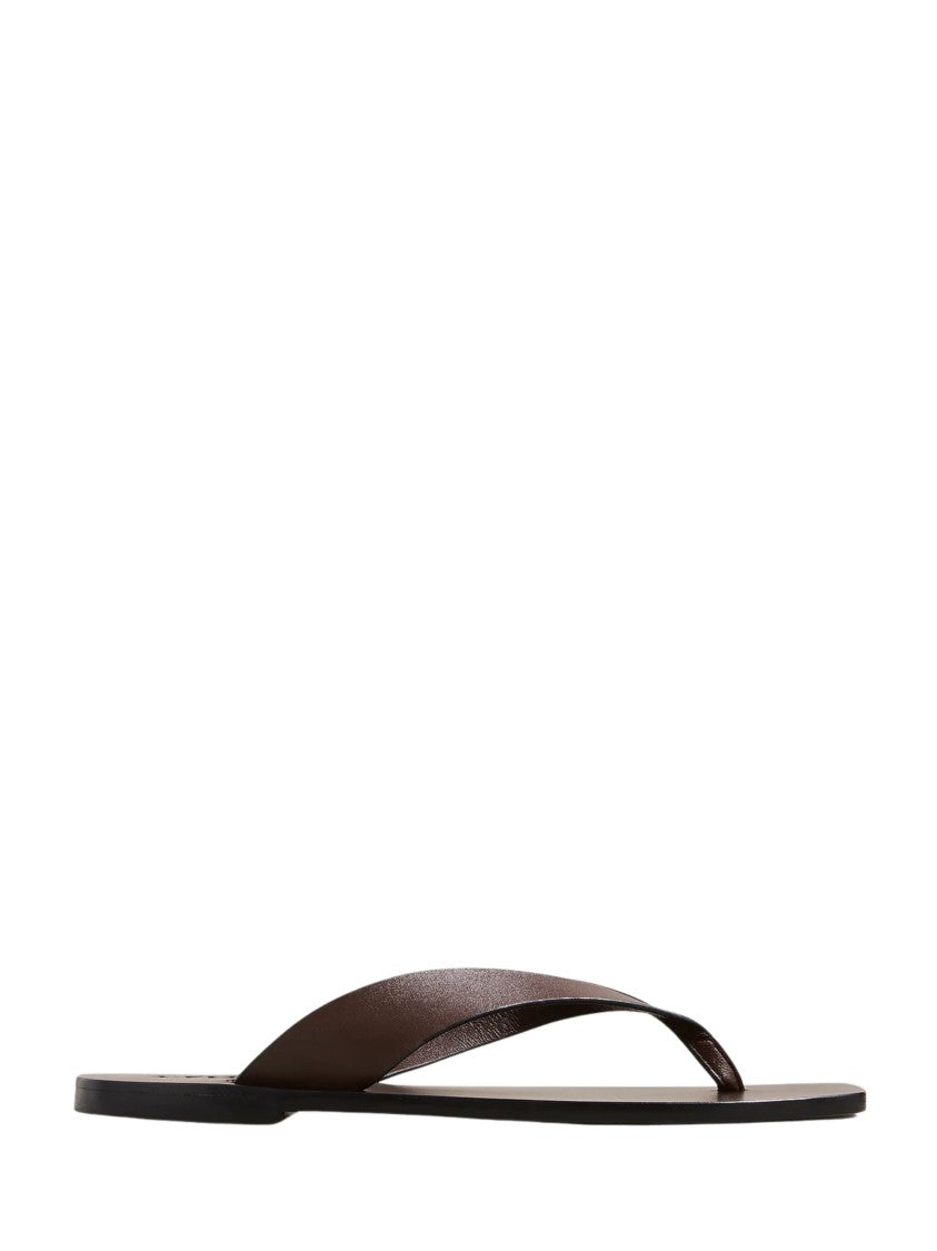 A.Emery Brown Flip Flop Leather Sandals