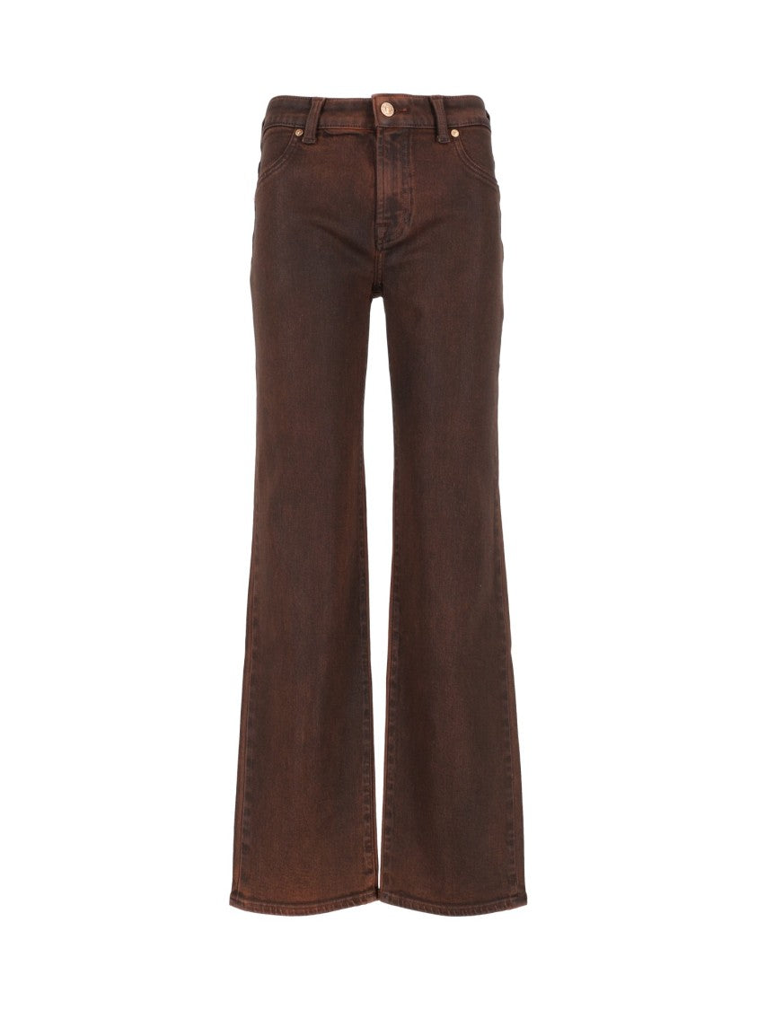 7 For All Mankind Calie Straight Vintage Coated Jeans