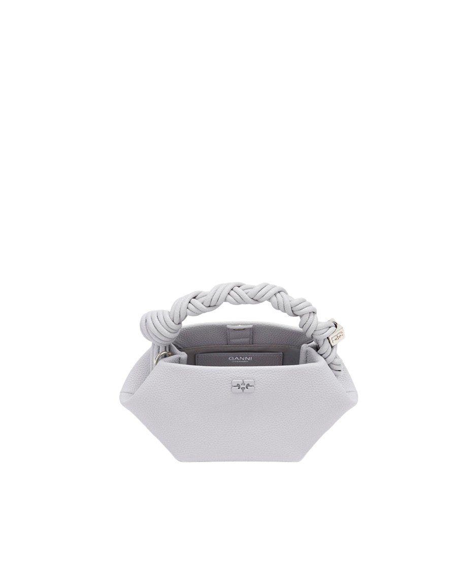 Ganni Twisted Handle Butterfly Metallic Shoulder Bag