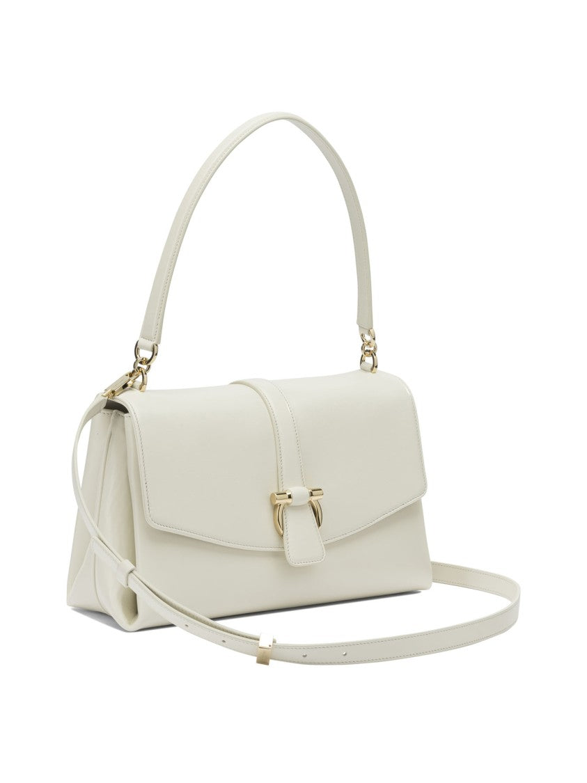 Ferragamo Leather Shoulder Bag With Flap