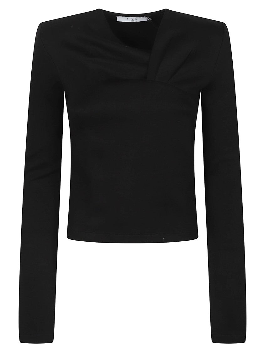 Iro Mala Fitted Asymmetrical Polyester Blend Top