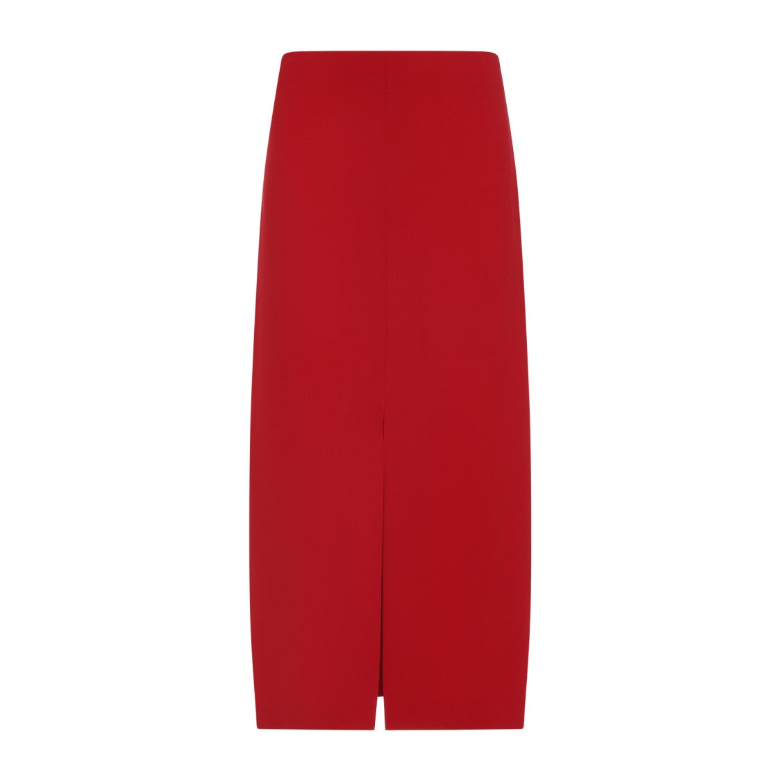 Carven Red Tailored Skirt With Subtle Back Slit