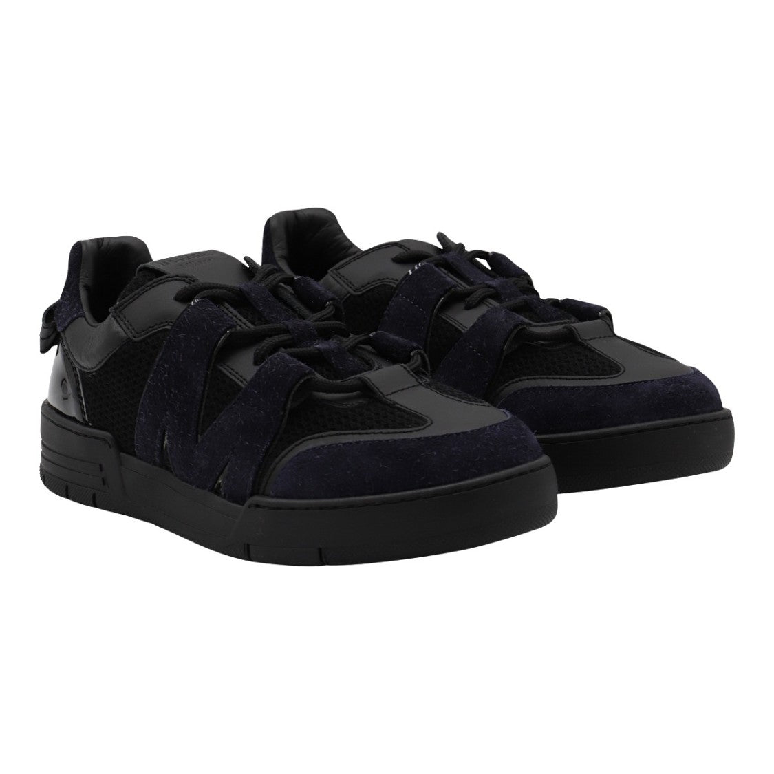 Moschino Sporty Black Sneakers With Bold Fuzzy Detail