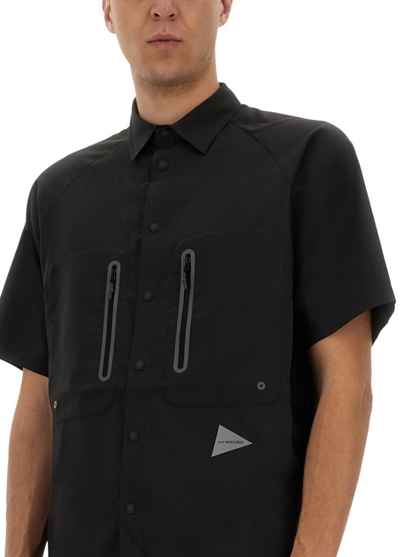 And Wander Short-Sleeved Zip Pocket Shirt