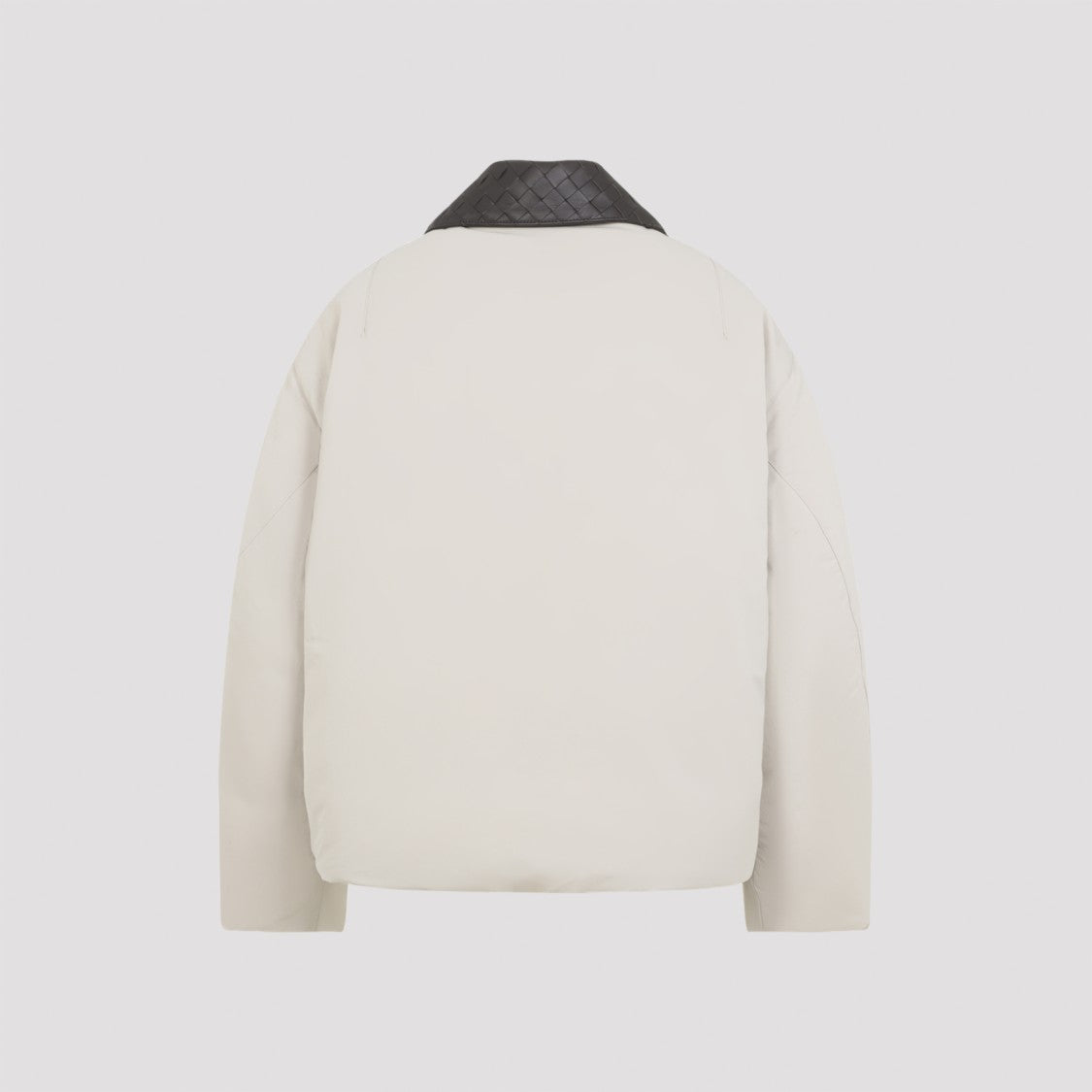 Bottega Veneta Grey Putty Nylon Puffer Jacket