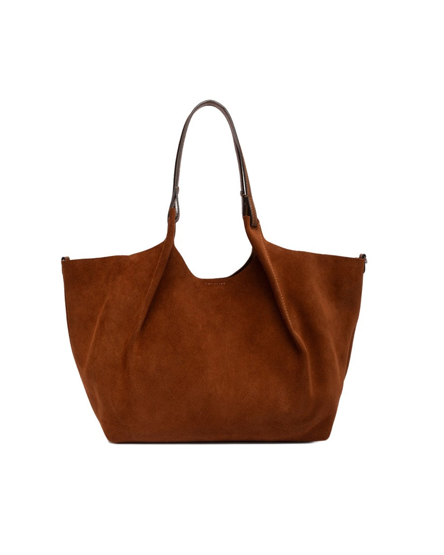 Gianni Chiarini Cognac Dua Suede Leather Tote Bag