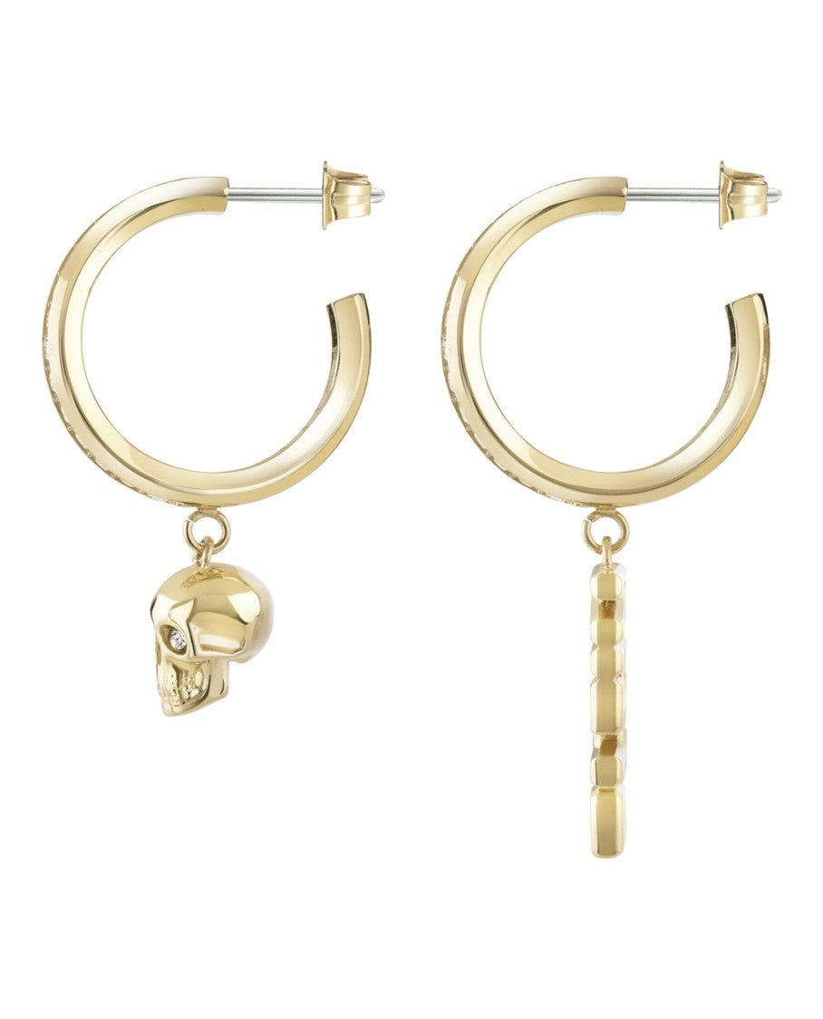 Philipp Plein Skull Charm Earrings With Preciosa Crystals