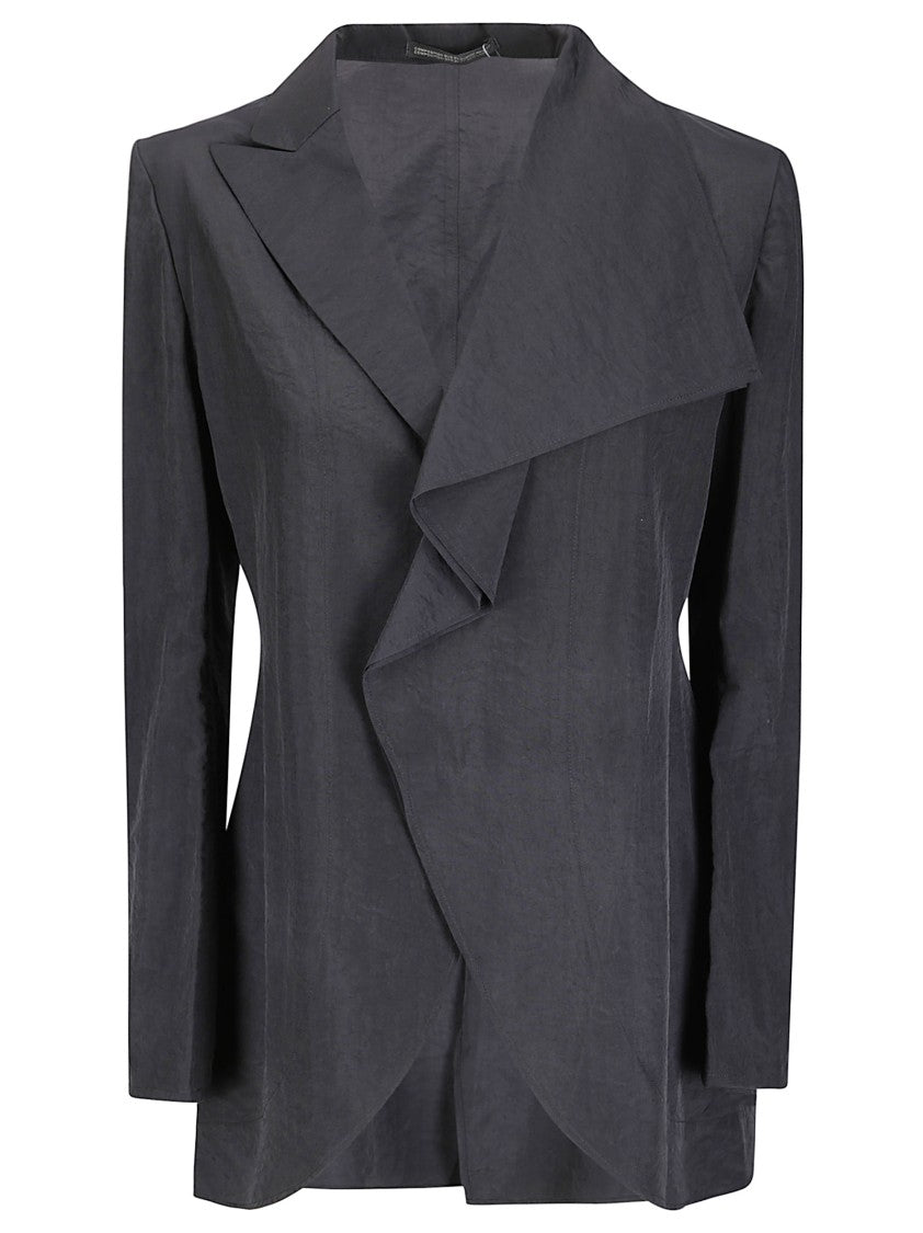 Yohji Yamamoto Rounded Hem Casual Jacket With Refined Texture