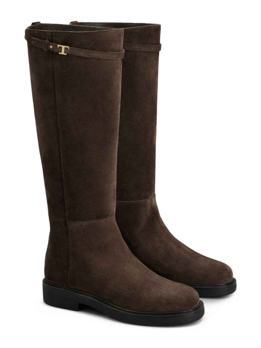 Tod's Suede Calfskin Tall Boots