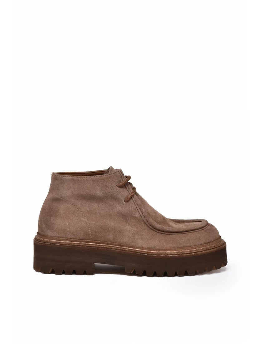 Officine Creative Turquoise Suede Lace-Up Ankle Boots