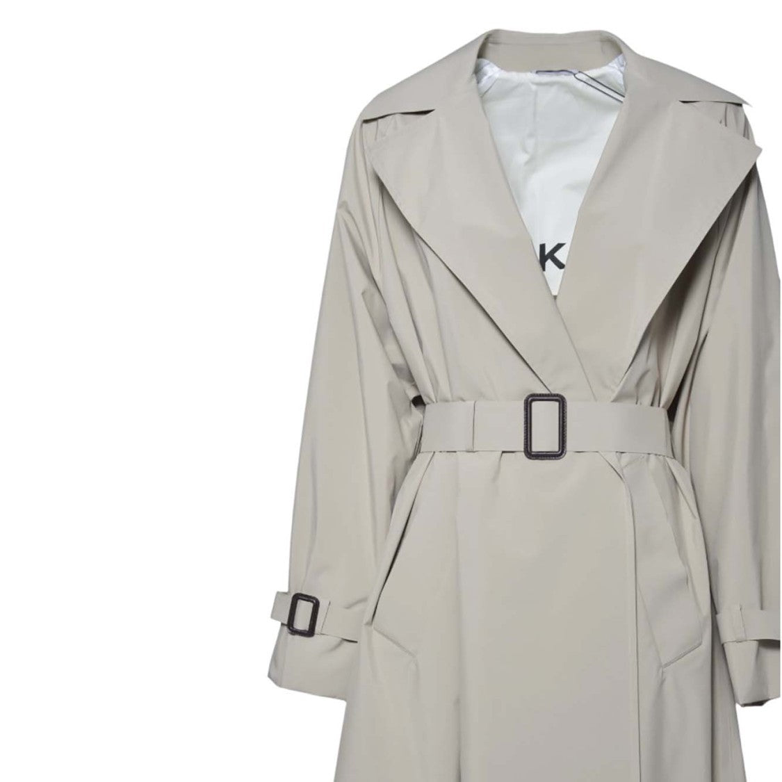 Max Mara Trench Coat With Wide Lapel And Belted Waist