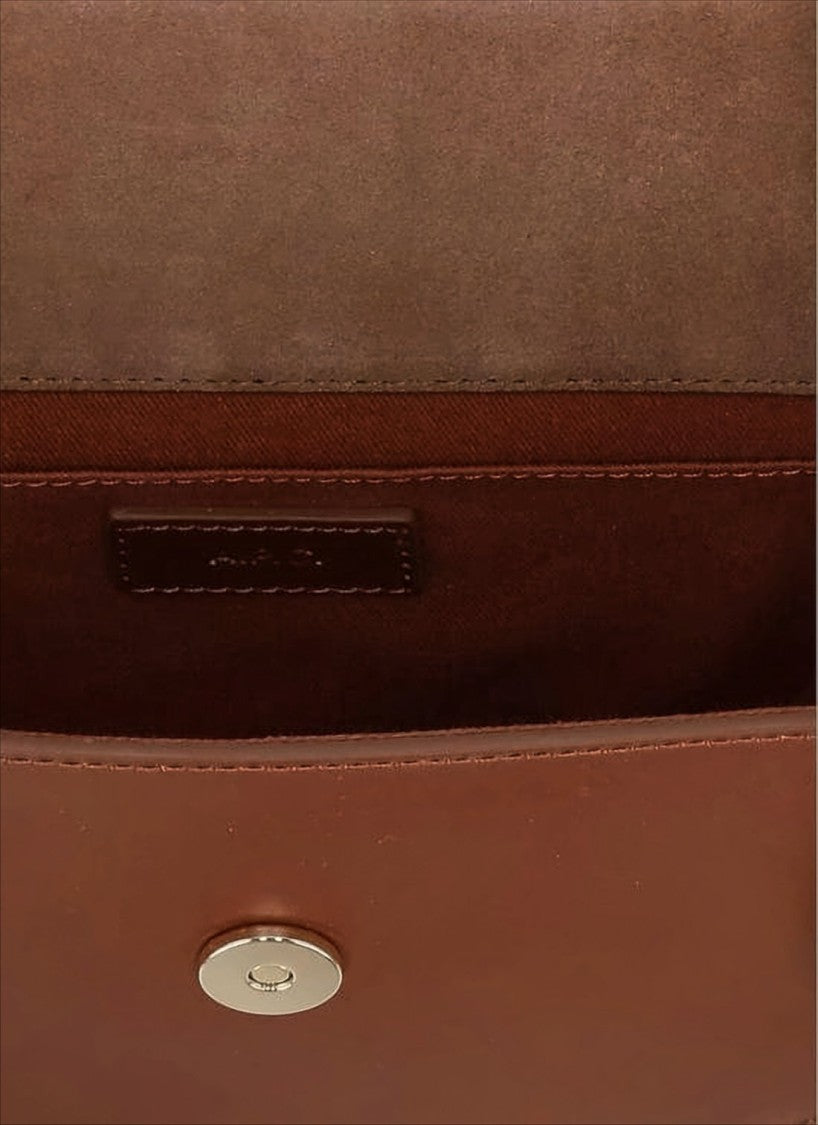 A.P.C. Structured Calf Leather Crossbody Bag