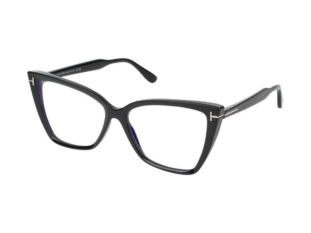 Tom Ford Black Ft5844-B Oversized Square Eyeglasses