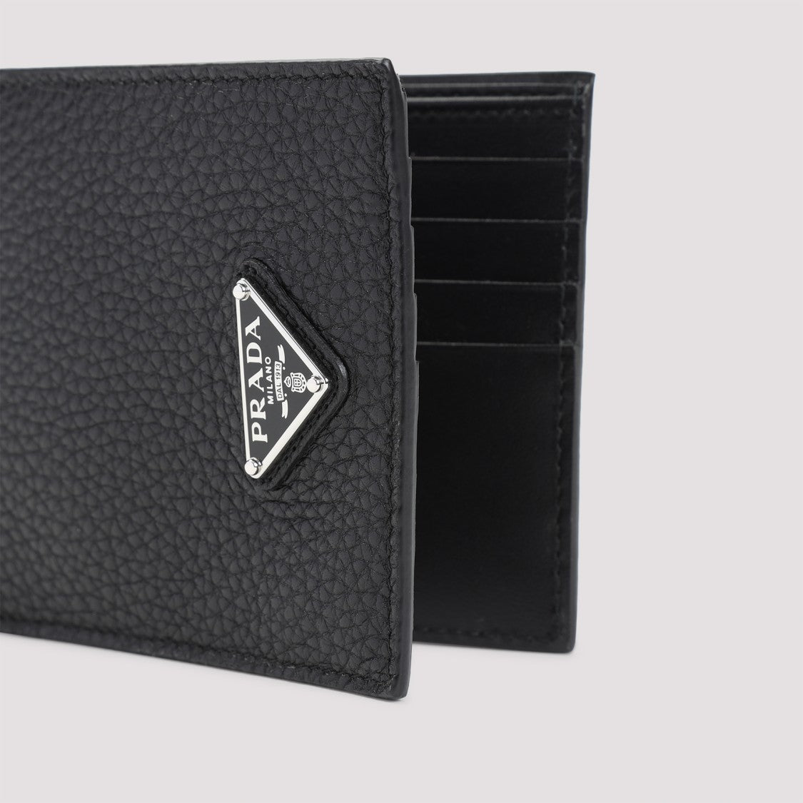 Prada Billford Black Calf Leather Wallet