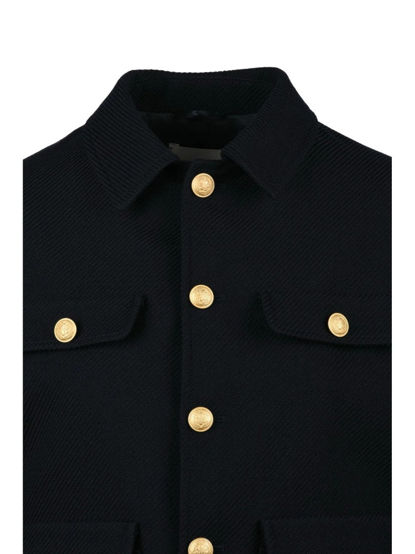 Circolo 1901 Black Virgin Wool-Cotton Short Jacket