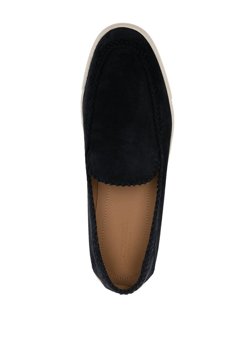 Giorgio Armani Slip-On Cow Leather Sneakers With Contrasting Sole