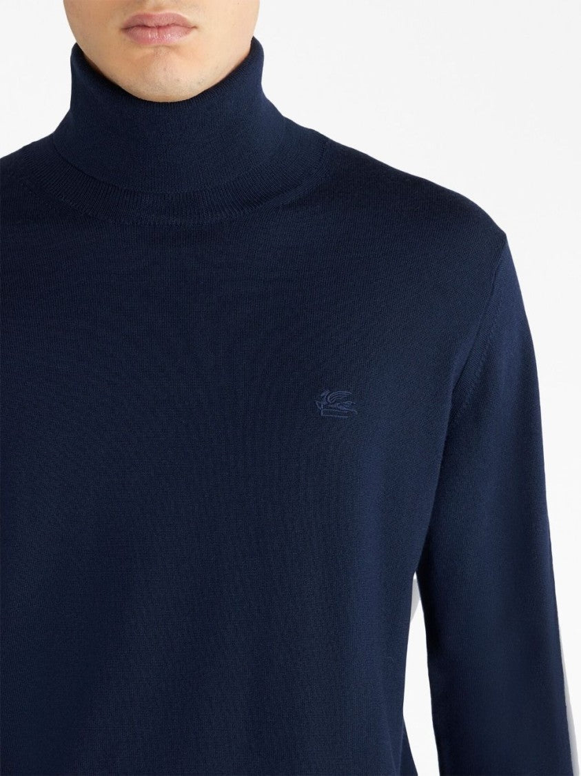 Etro Ribbed Black Turtleneck From Etro