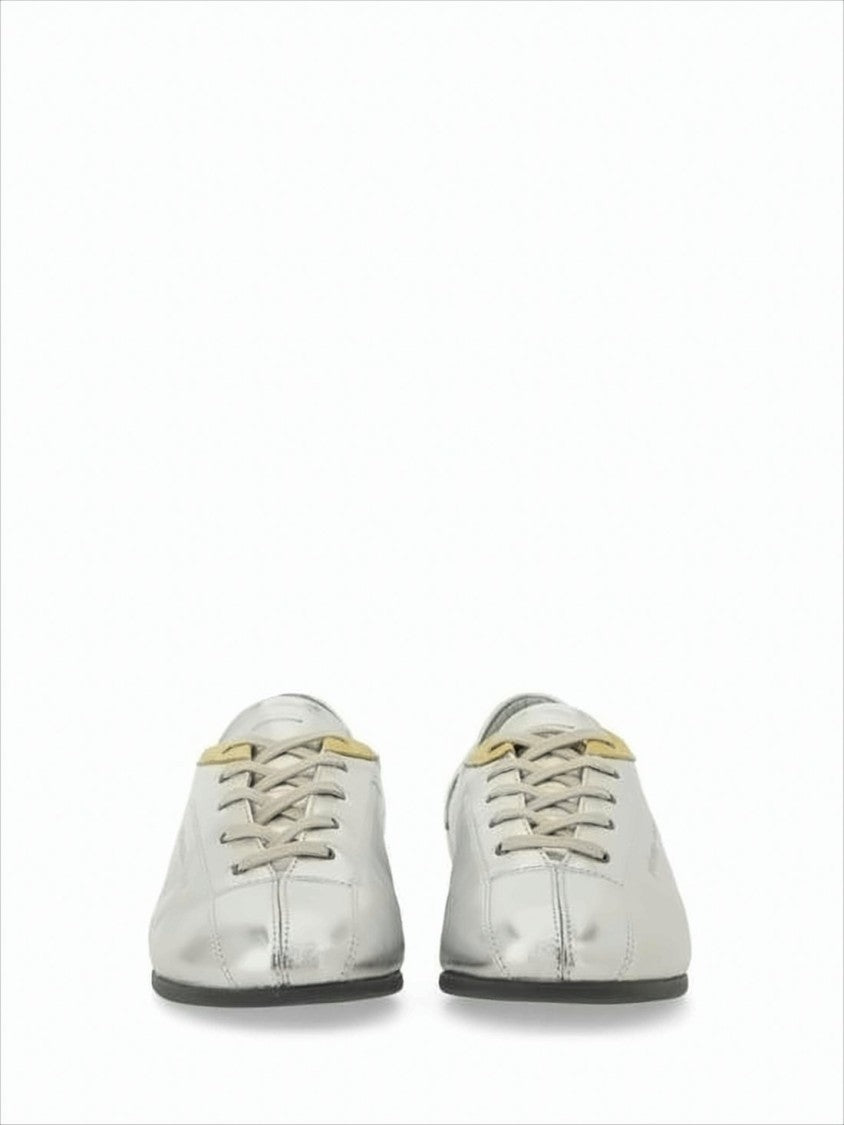 Paloma Wool Smooth Leather Sneakers With Metallic Finish
